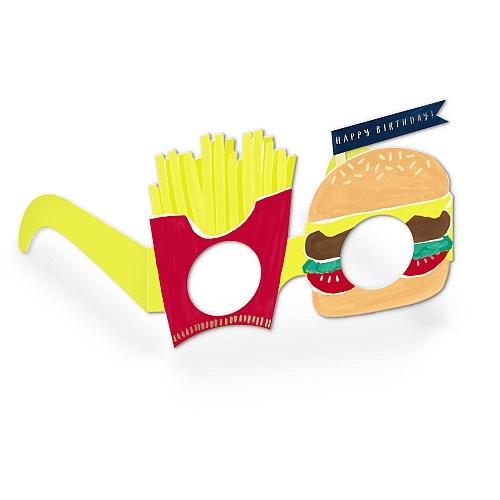 Burger and Chips Glasses Card