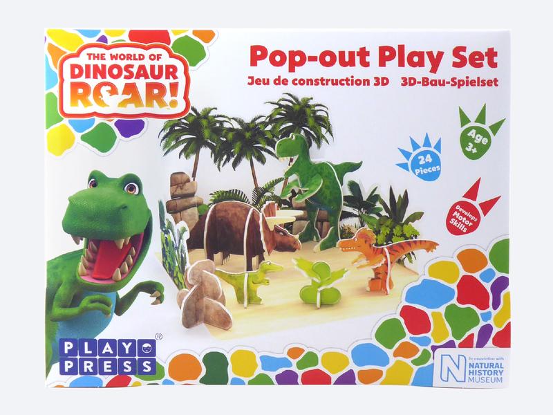 Play Press Dinosaur Roar Pop-out Eco Friendly Playset