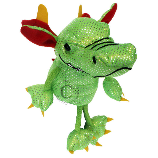 Dragon - green finger puppet