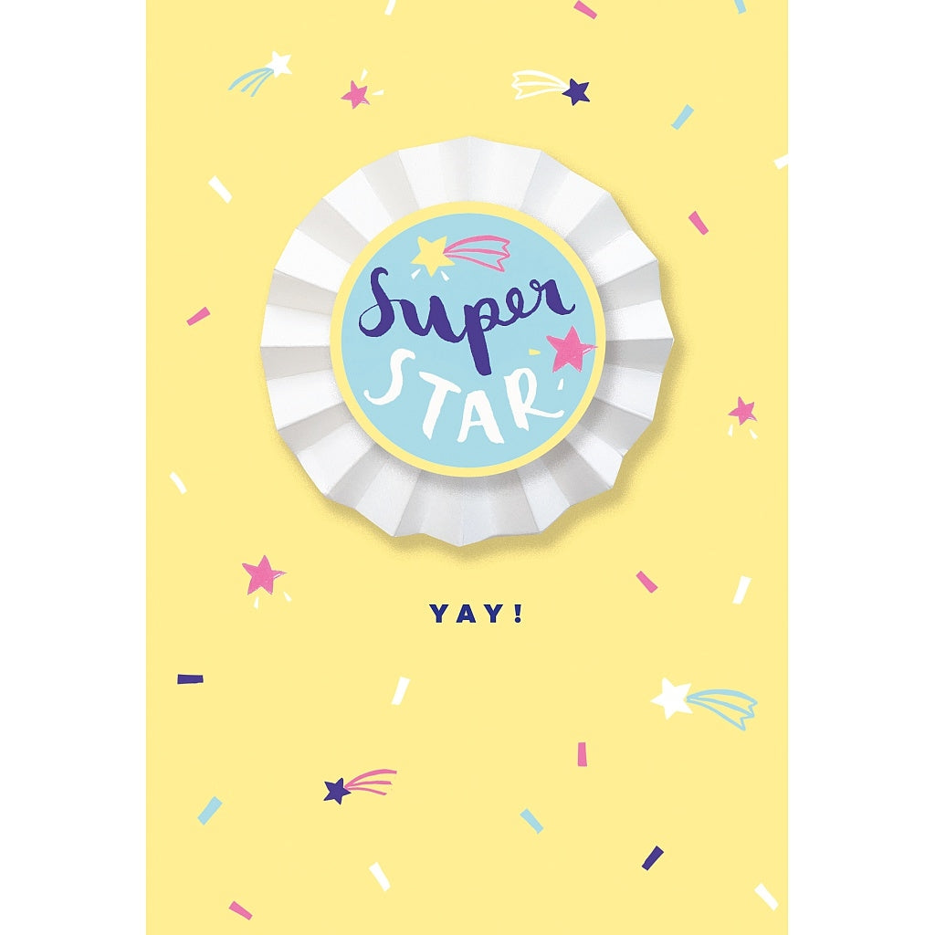 Birthday Super Star Rosette card