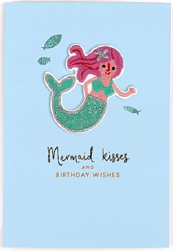 Mermaid Kisses Iron-on Patch Card